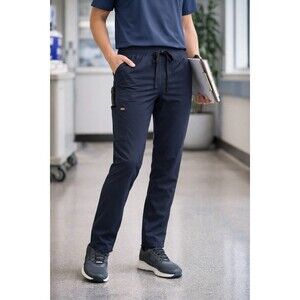 FIGS Technical Collection Scrub Pants Woman’s M/T Medium Tall Stretch Navy